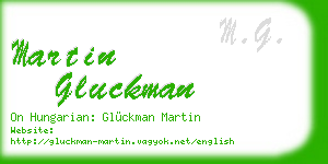 martin gluckman business card